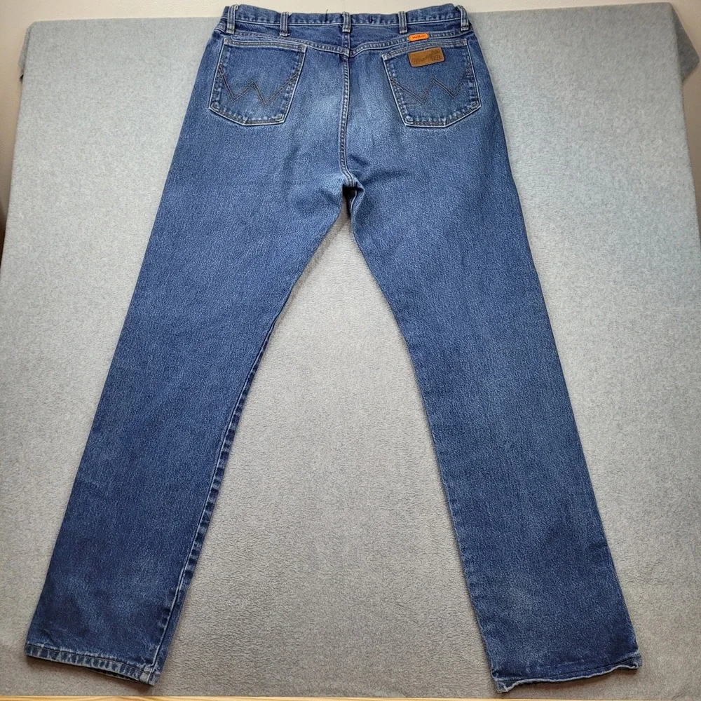 Wrangler FR Flame Resistant Jeans Mens 38x36 Blue Flame Resistant Denim Workwear